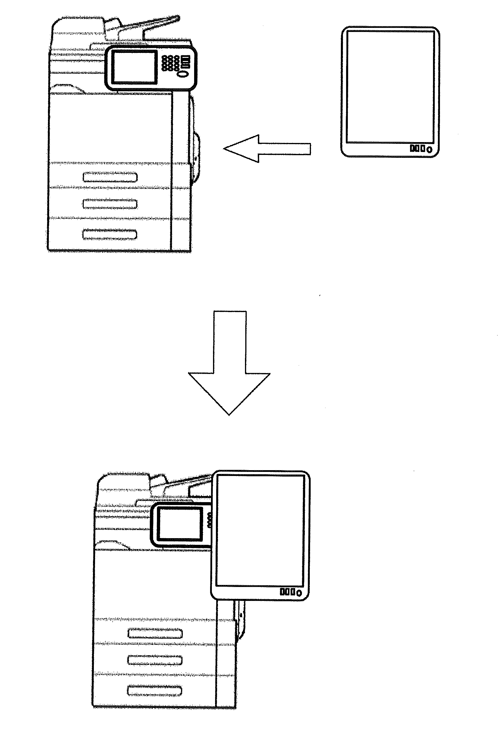 Operation display apparatus, portable terminal, programs therefor, and operation display system