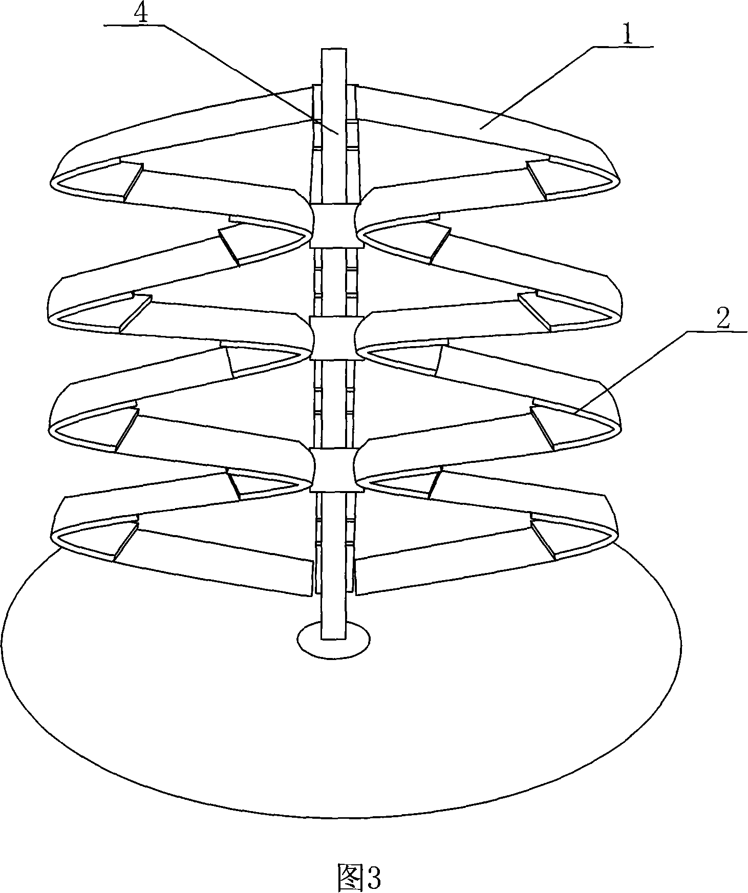 Shape memory polymer composite body with spatially-expanded three-wing beam and its preparation method