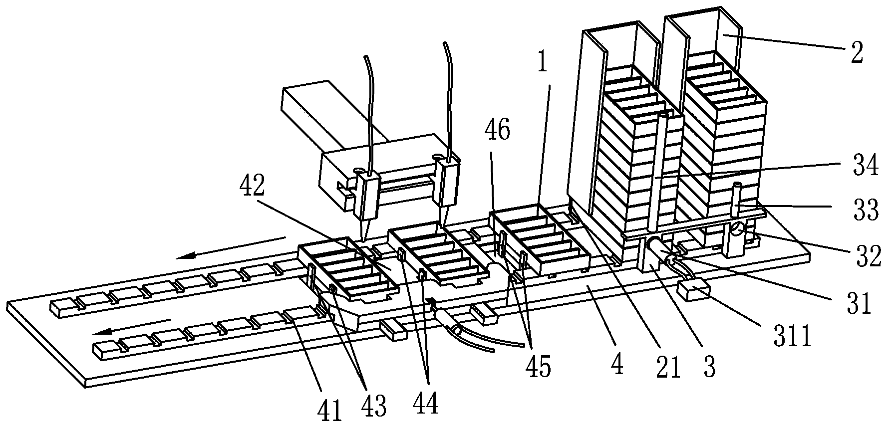 Automatic conveying device of dispensing machine