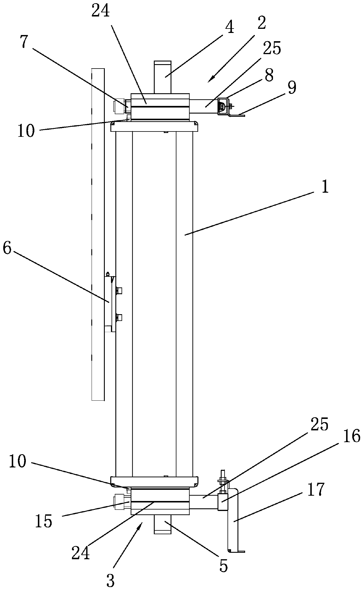 Lifting body for frame body splitting machine