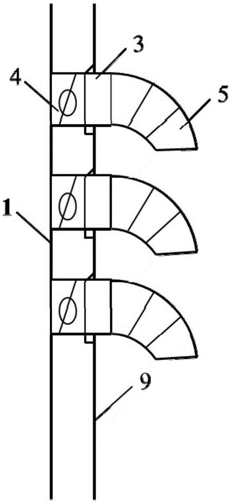 Device for improving gasification cavity of LNG room-temperature gasifier by virtue of solar wall