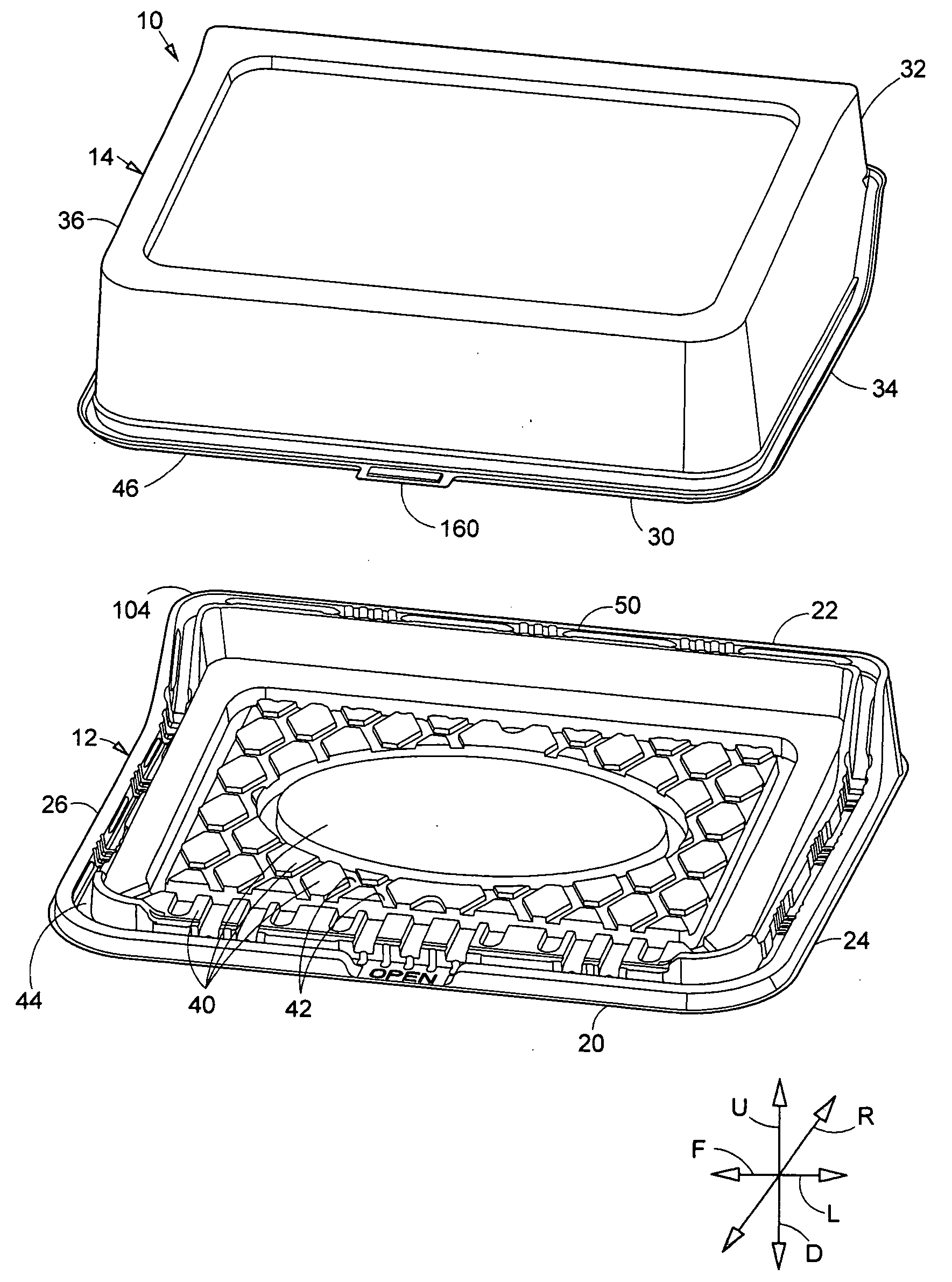 Tilted cake container system