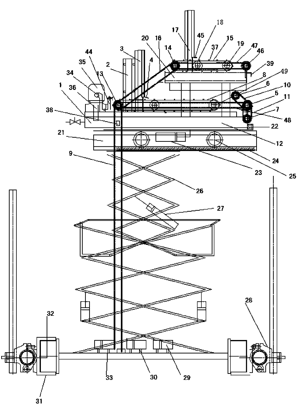 Synchronous all-in-one machine for automatically pasting ceramic tile and whitewashing wall