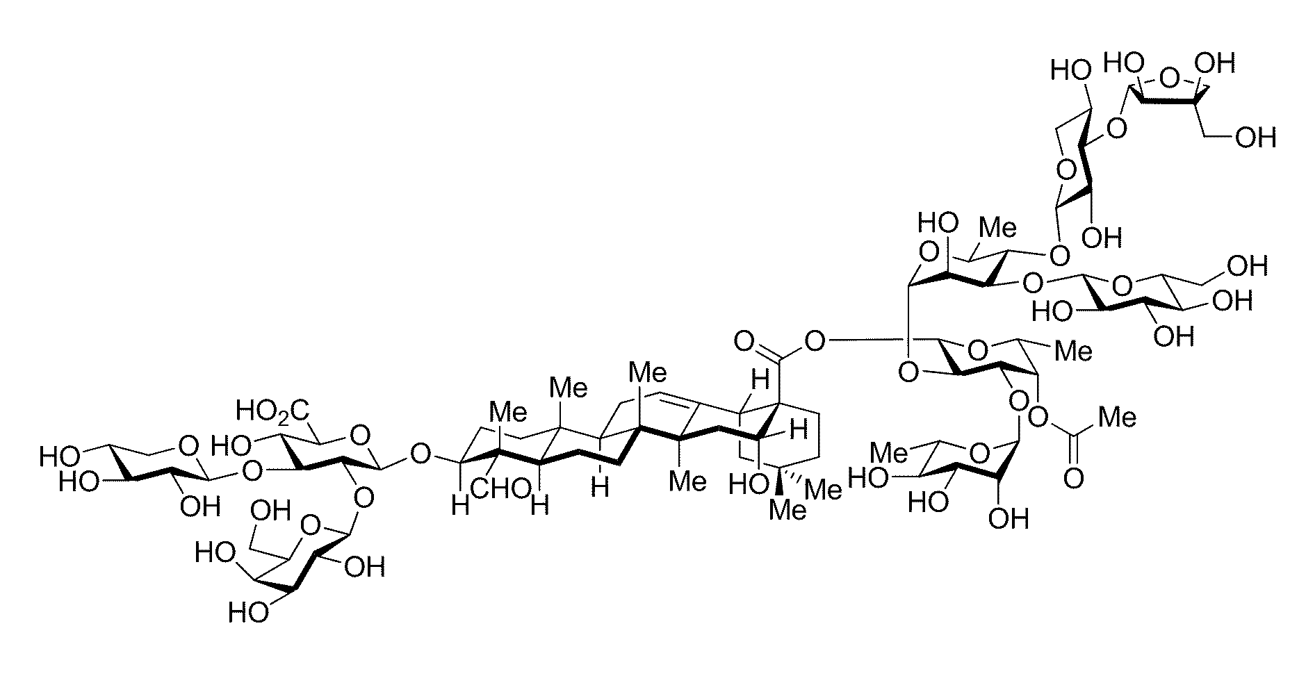 Triterpene saponins, methods of synthesis, and uses thereof