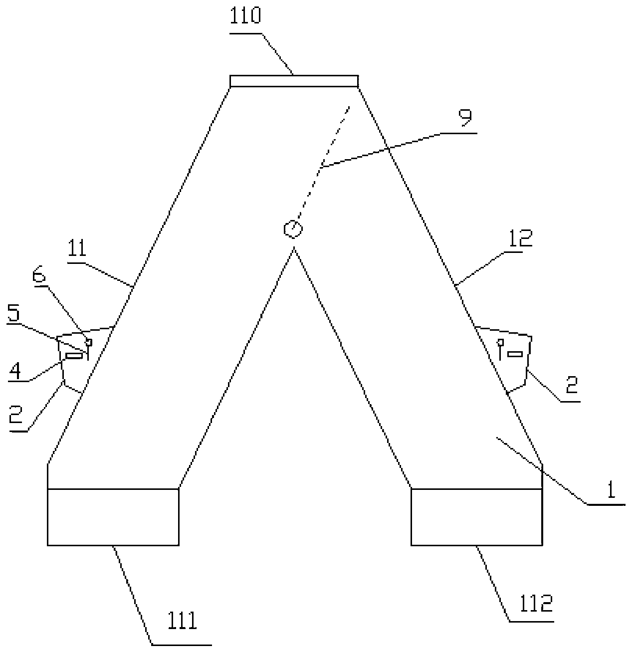 Blocked material detection device of three-way coal chute