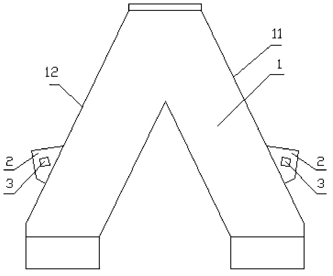 Blocked material detection device of three-way coal chute