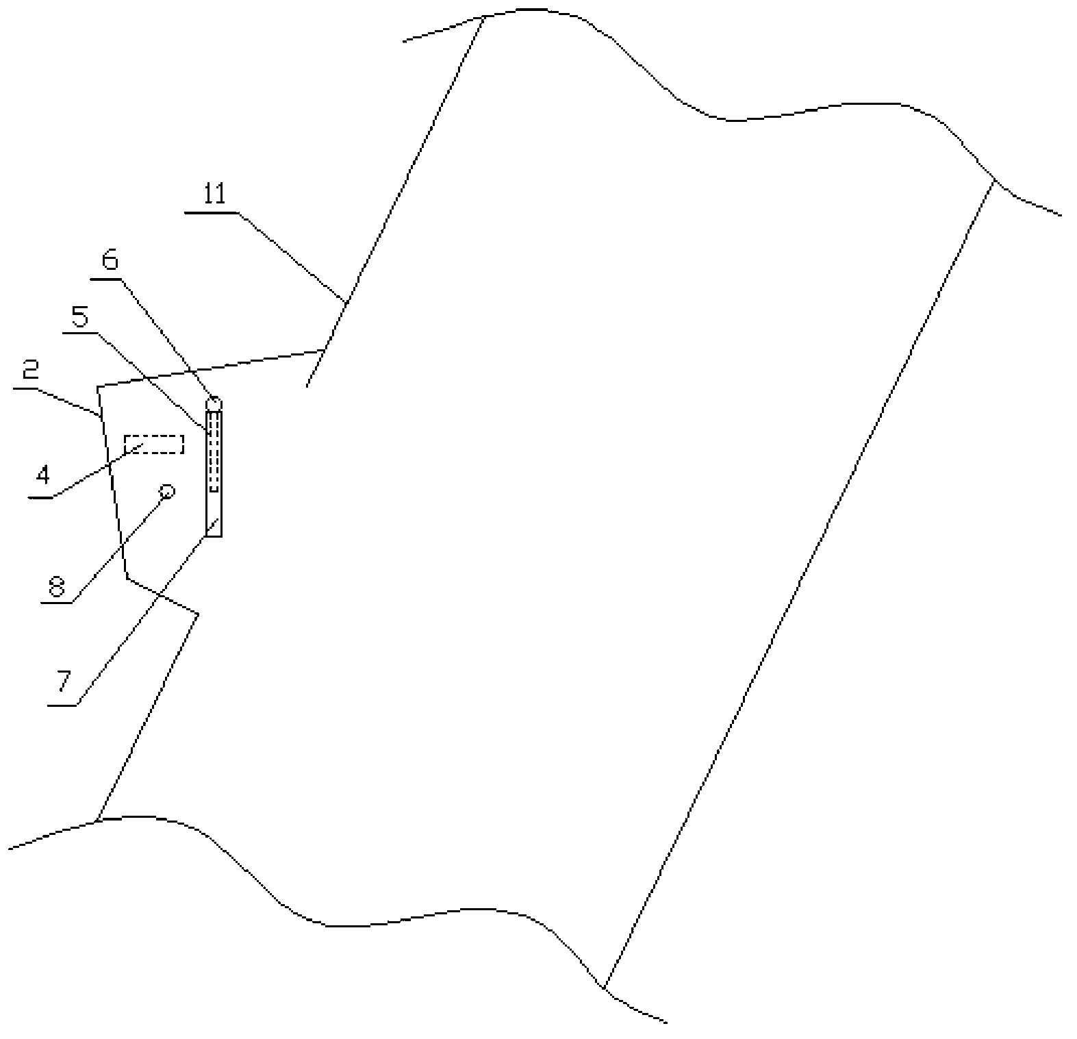 Blocked material detection device of three-way coal chute