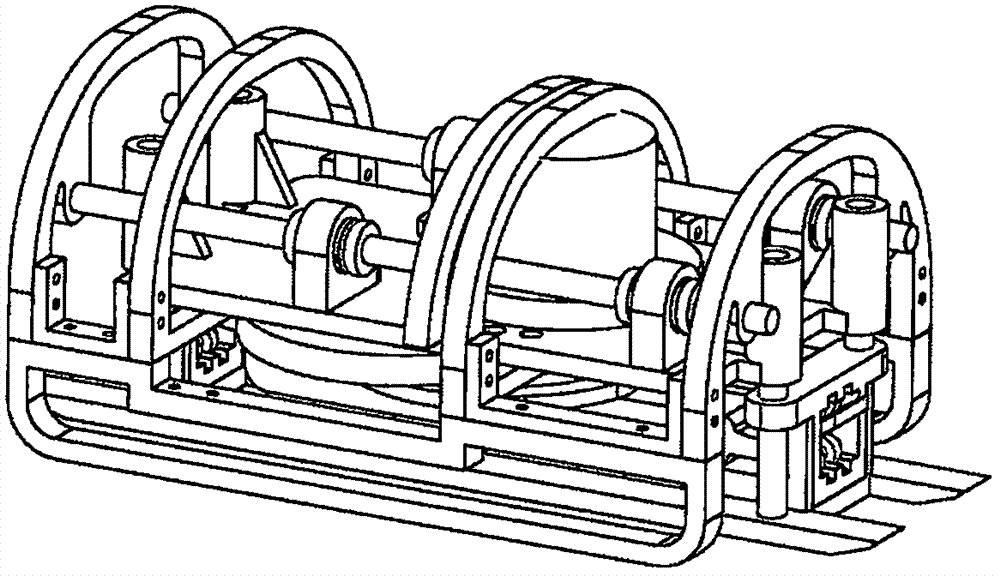 Flat wriggling crawling system based on composite cam