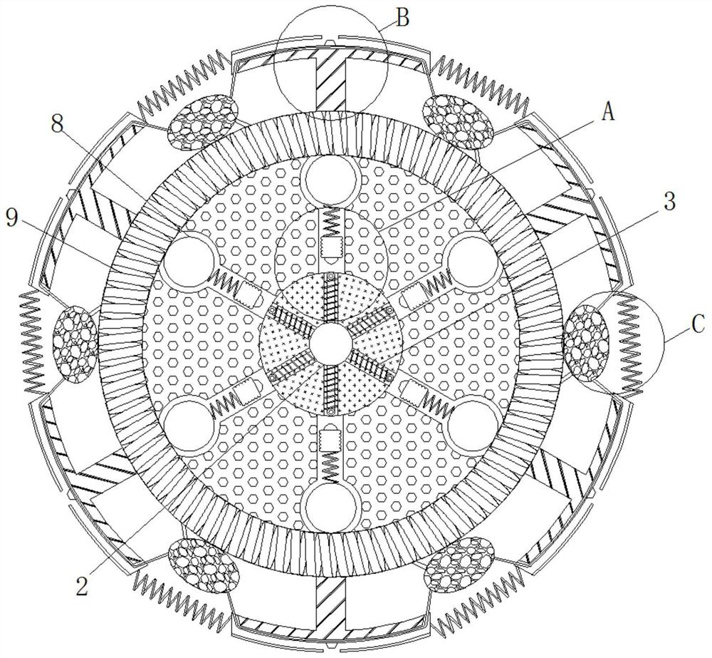 Network cable gathering device capable of reducing diameter of roller according to rotating speed