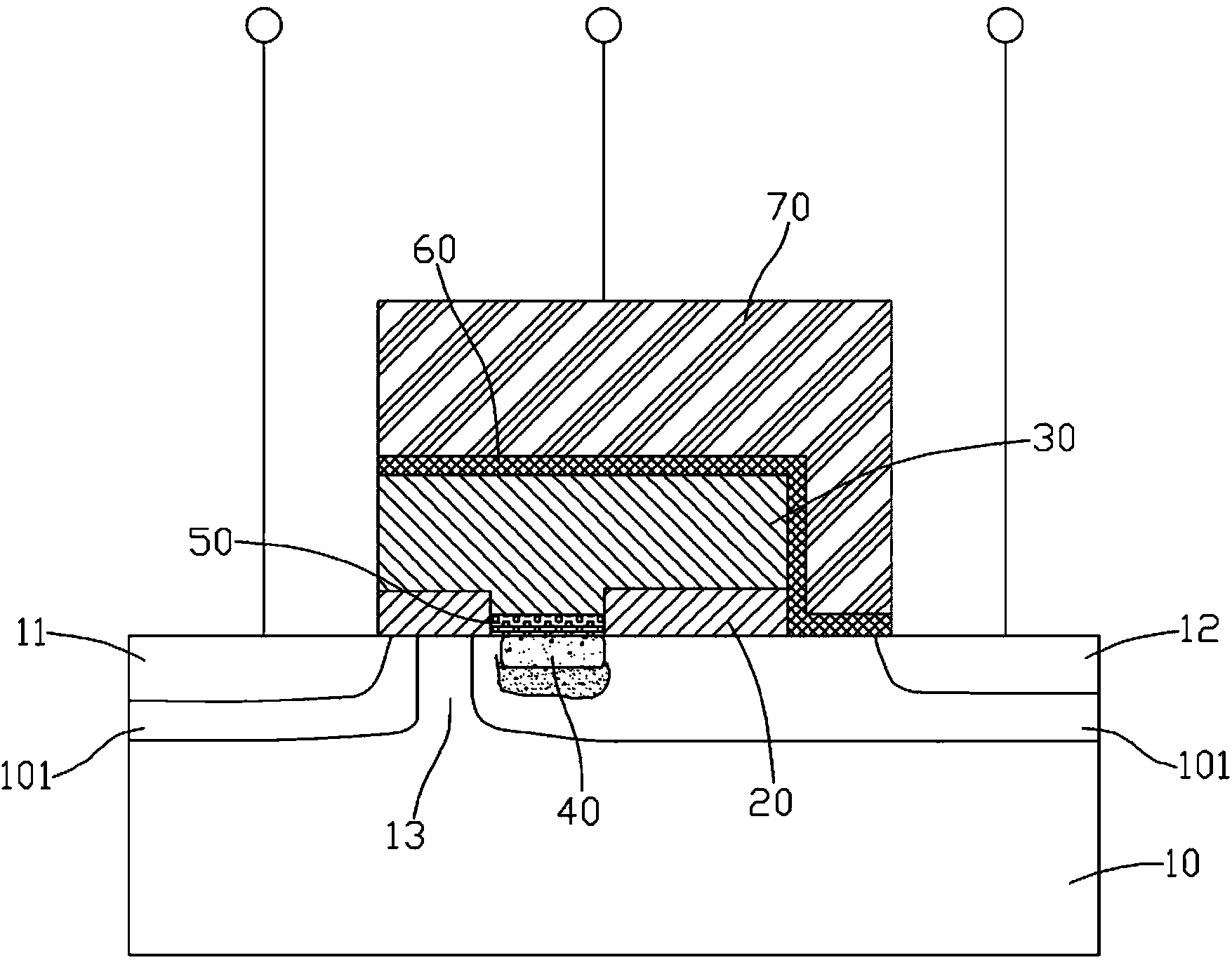 Tunneling field effect floating gate transistor and manufacturing method thereof