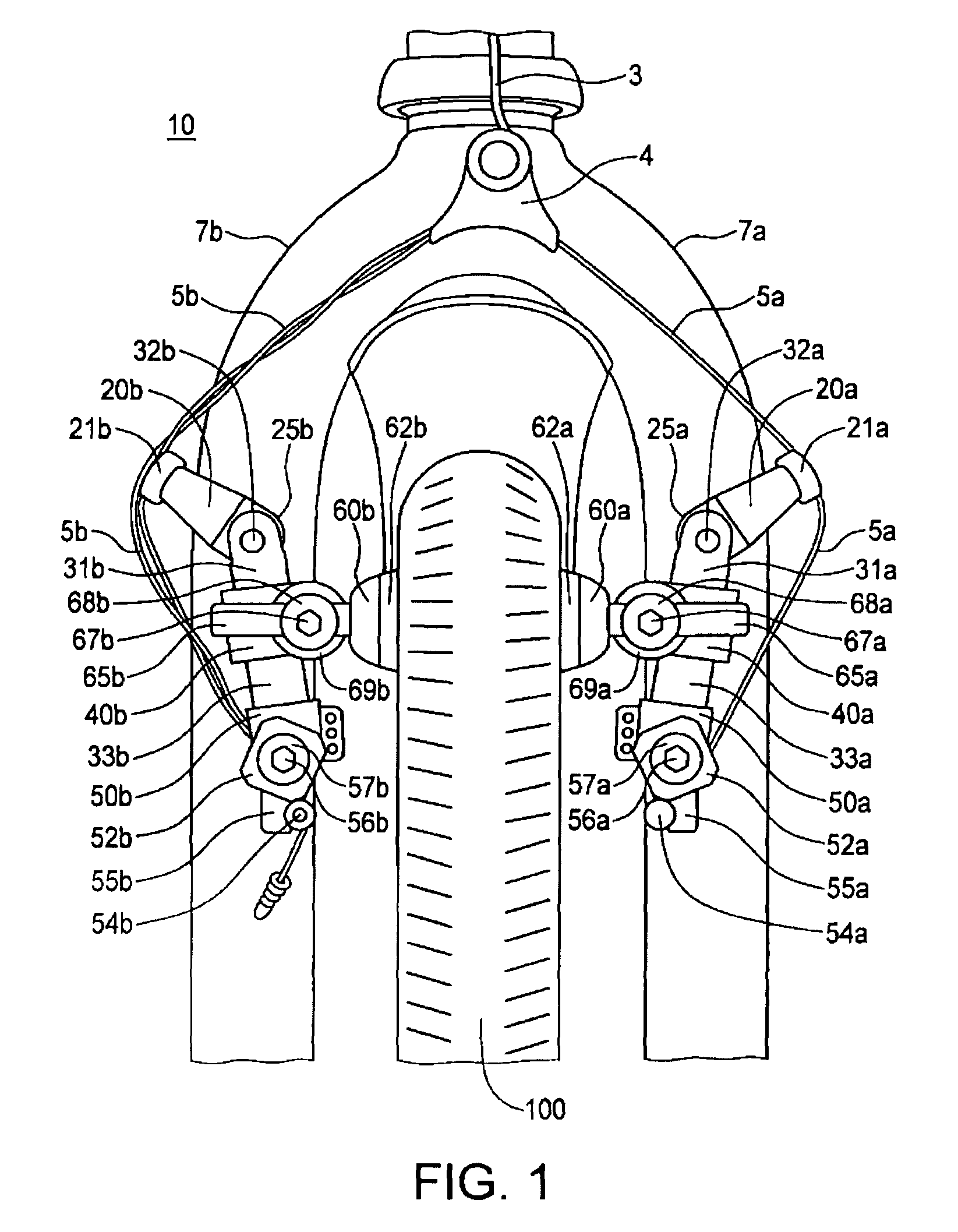 Cantilever brake device