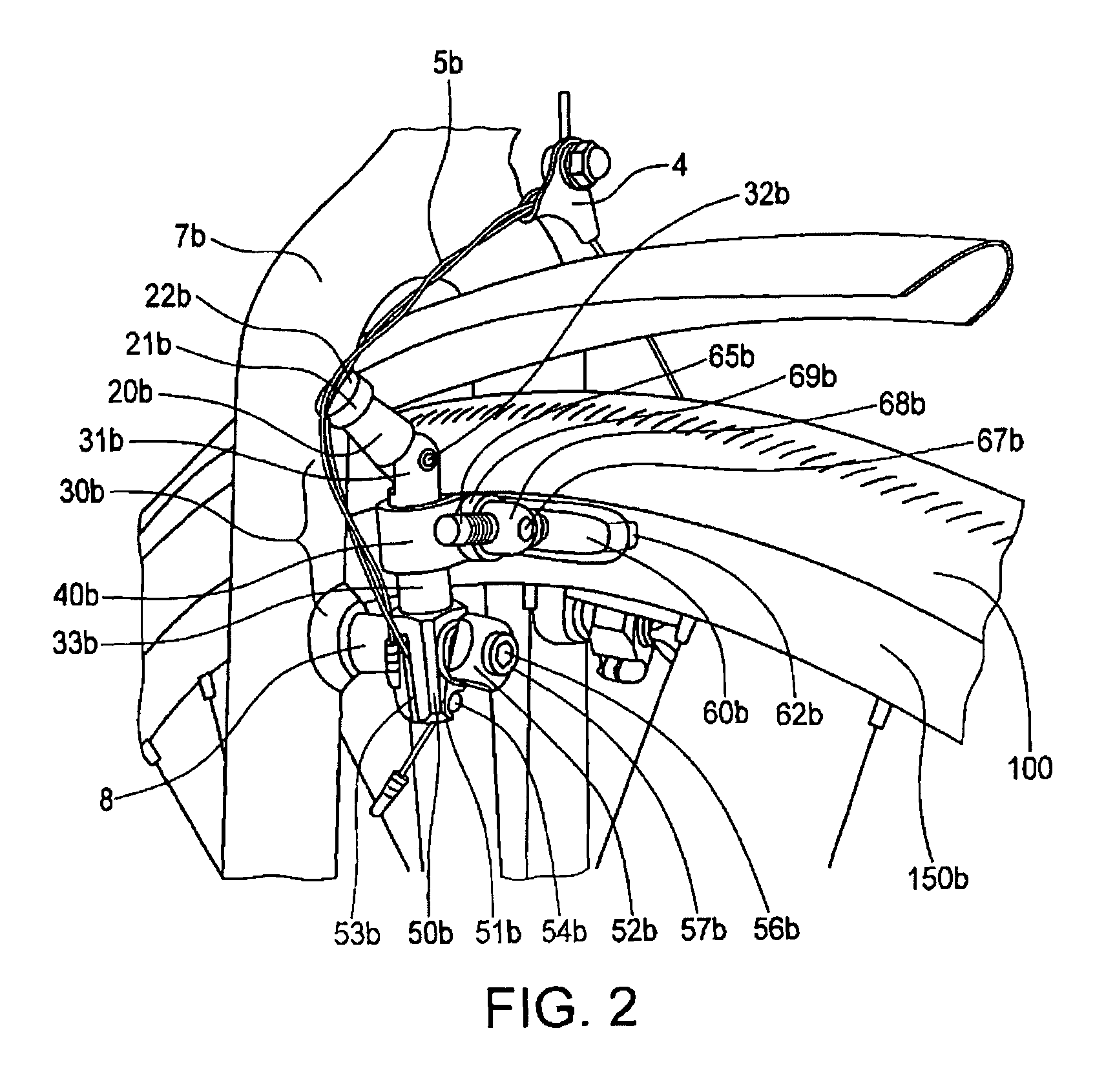 Cantilever brake device