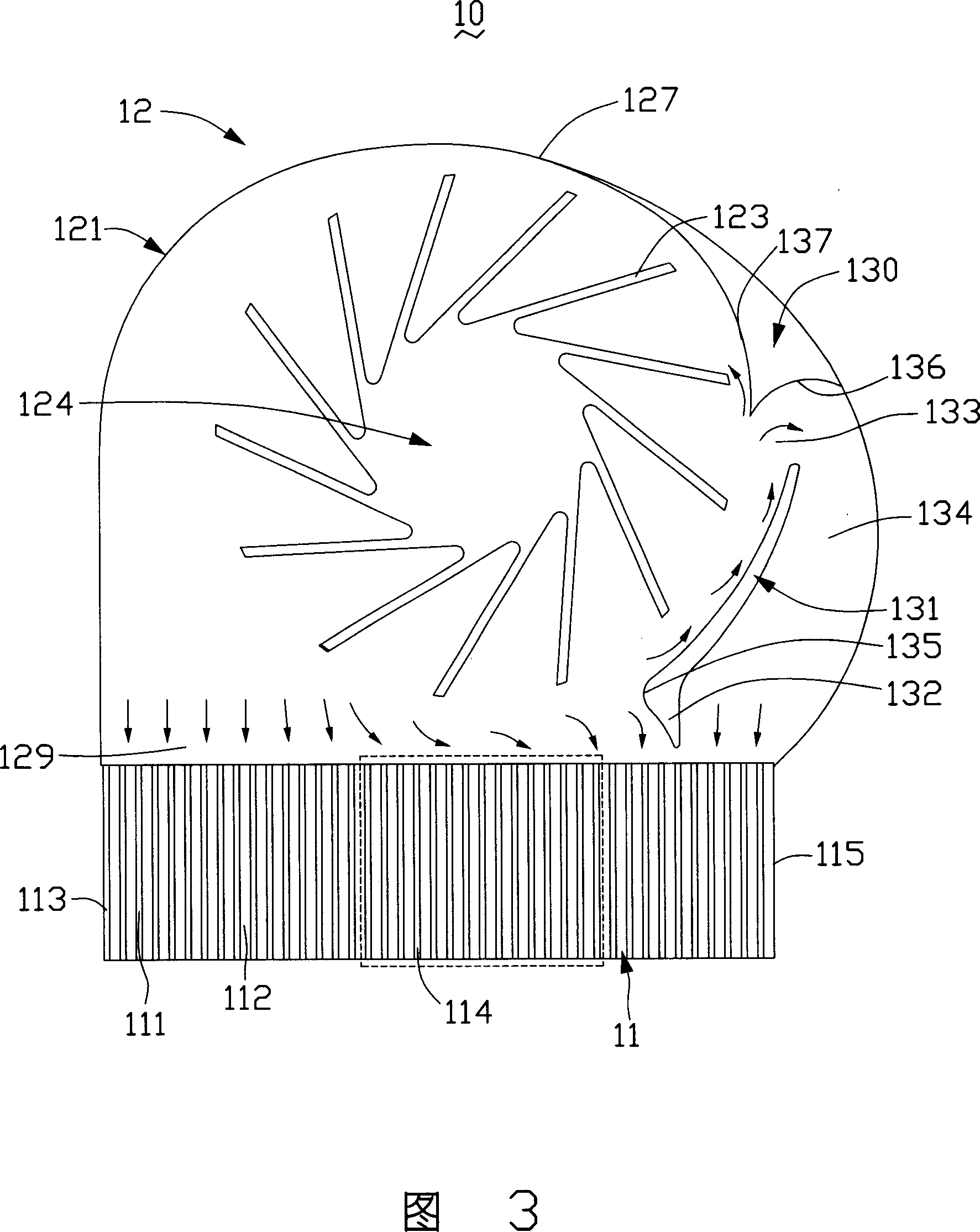 Heat radiating device