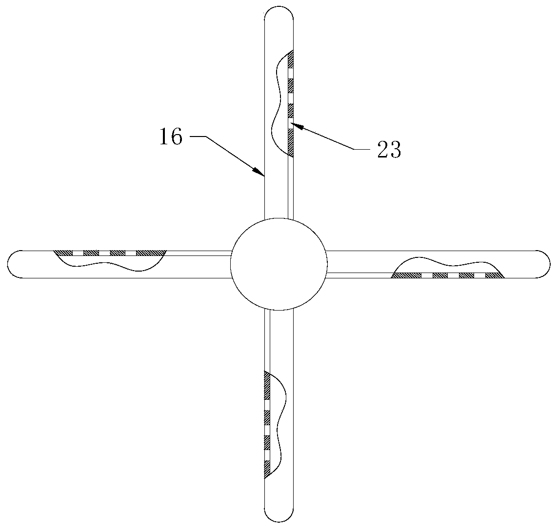 Novel rod liquid stirring type feces anaerobic fermentation device