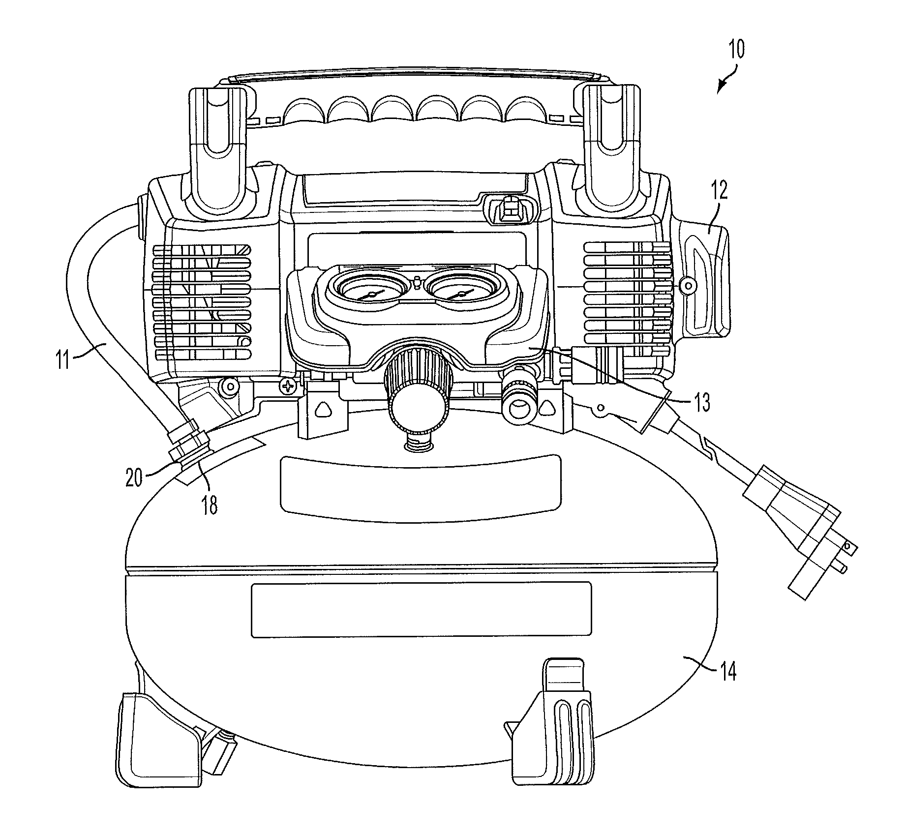 Compressible Fluid Discharge Muffler