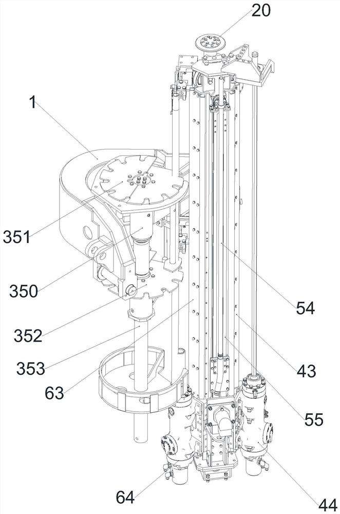 Hydraulic anchor drill rig and three-working-position propelling beam thereof