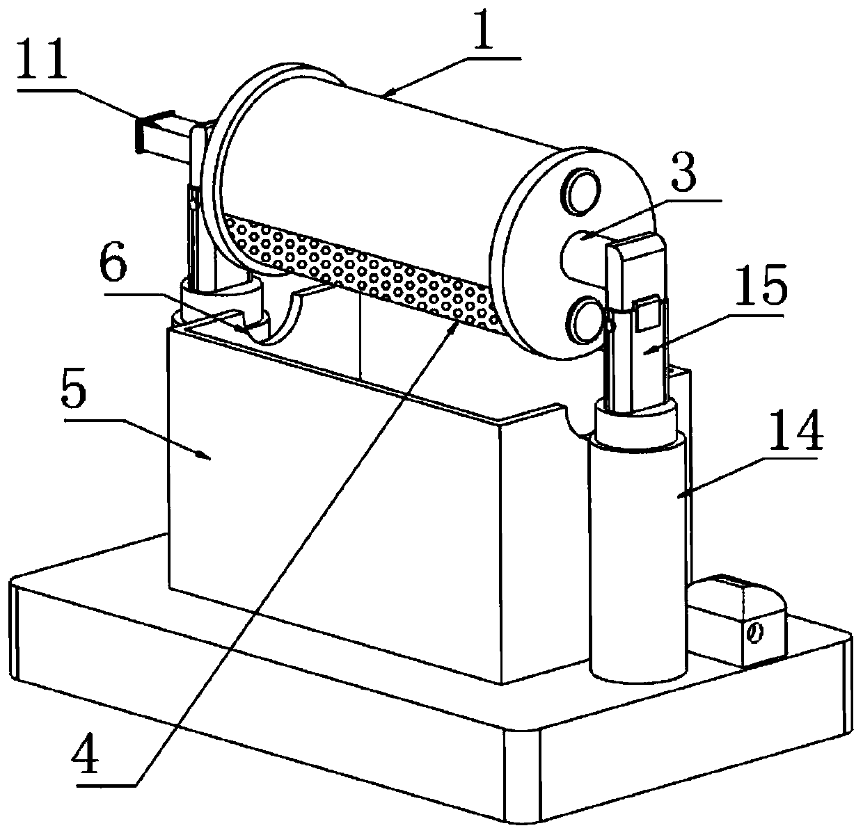 Gelatin production alkali soaking device and production method thereof