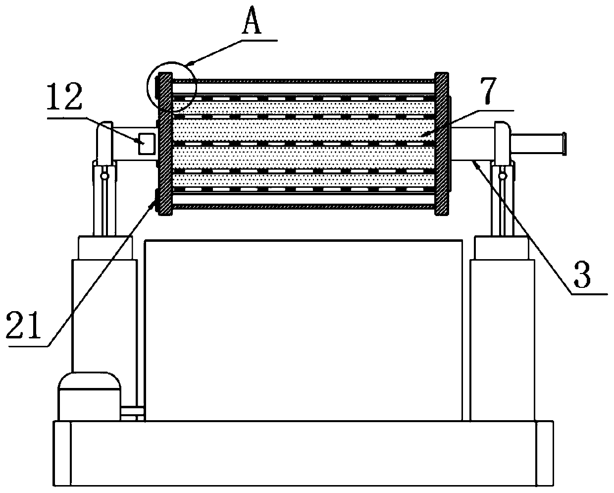 Gelatin production alkali soaking device and production method thereof