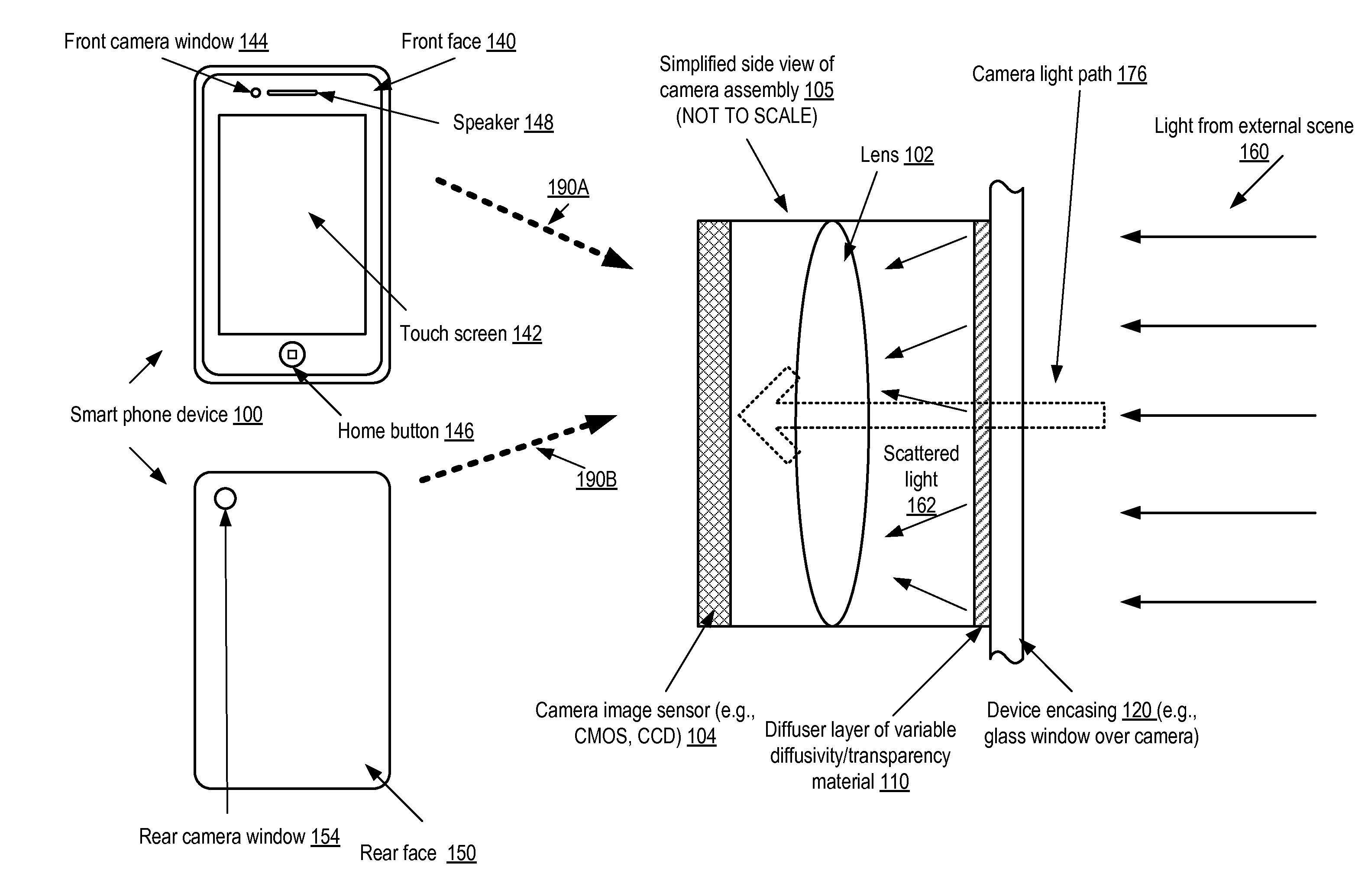 Information display using electronic diffusers