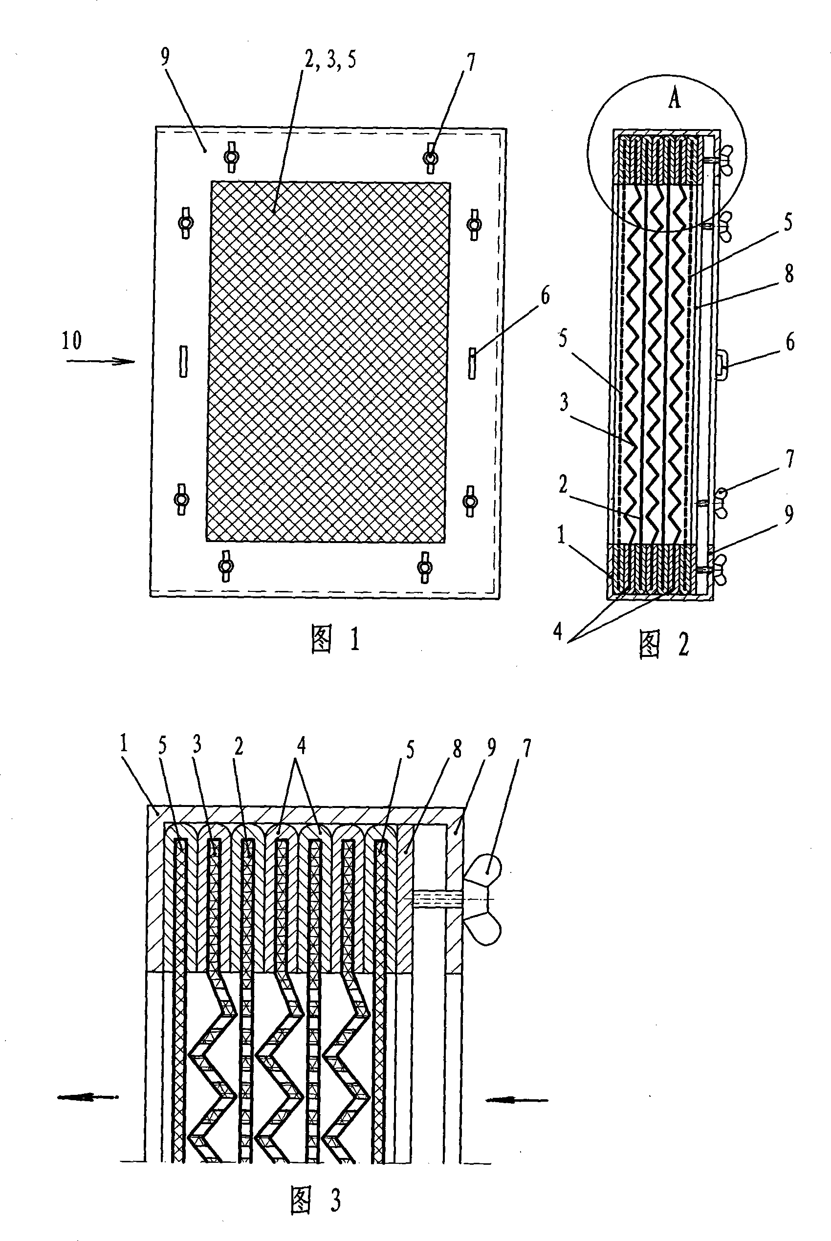 Powder dust adsorbing device