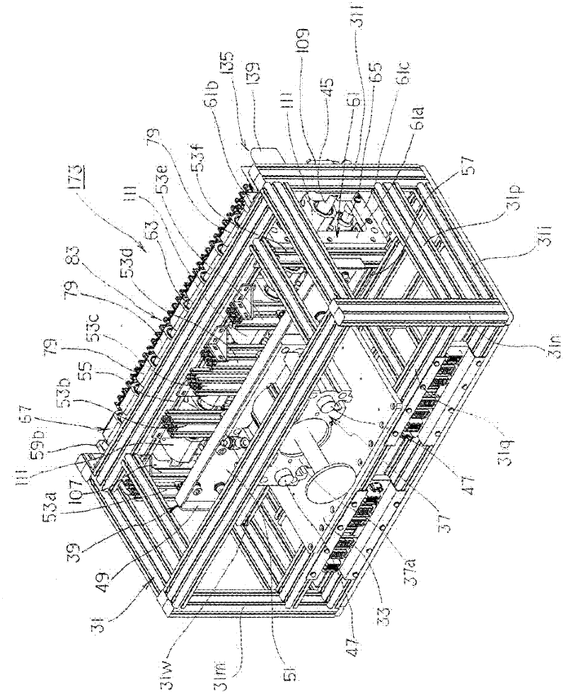 Clamping mechanism of charge-discharge test device for thin secondary battery