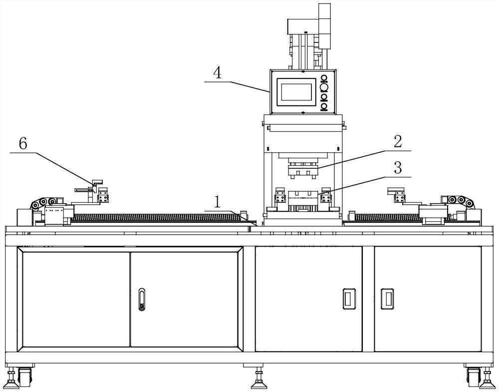 Automatic blanking mechanism for partition plate groove on collecting pipe