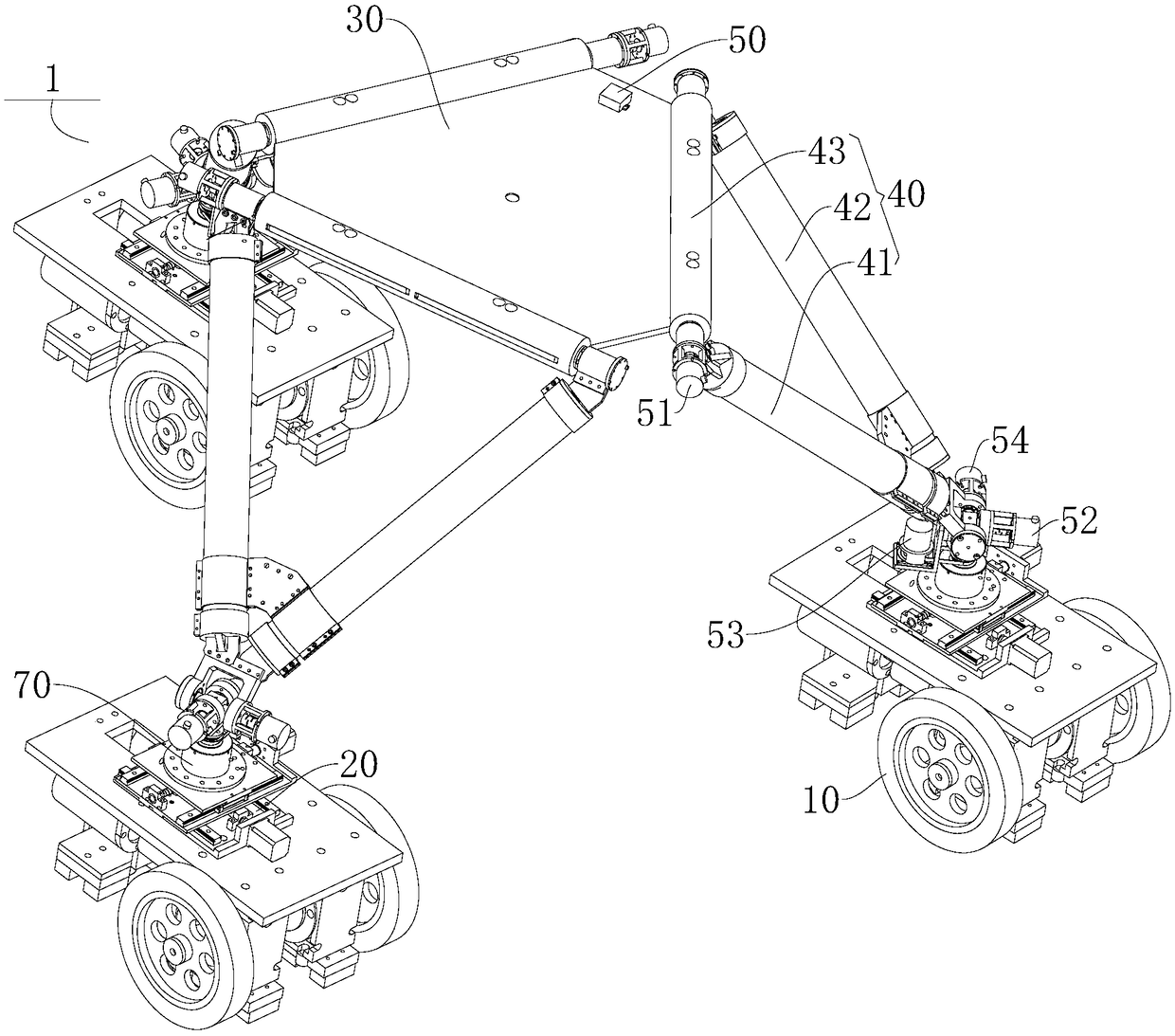 Multifunctional adsorbing type movable platform