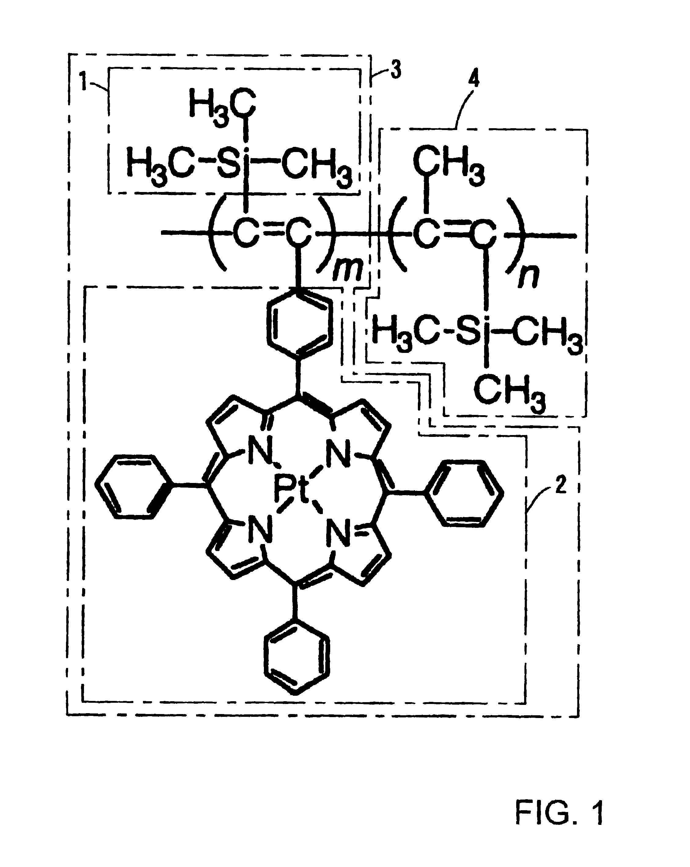 Functional polymer with supported pressure-sensitive luminophore, and pressure-sensitive paint and pressure-sensitive element using same