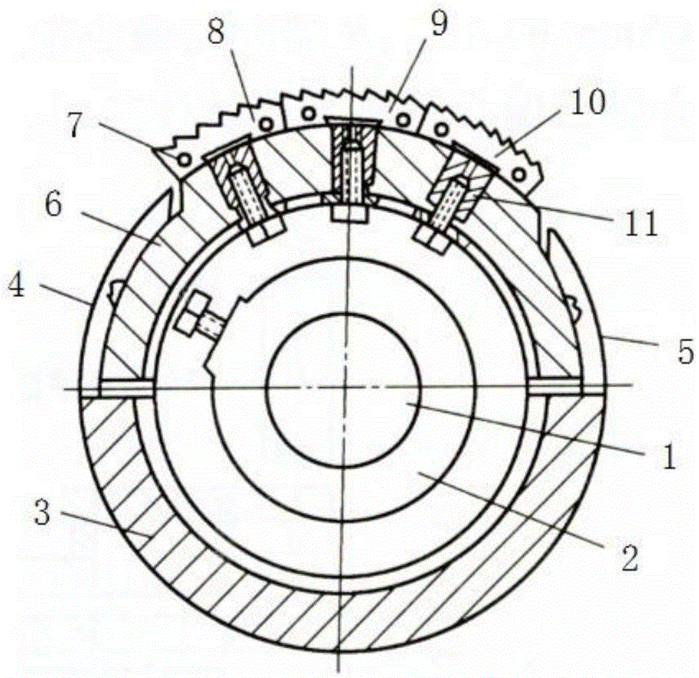 Embedded sawtooth cylinder