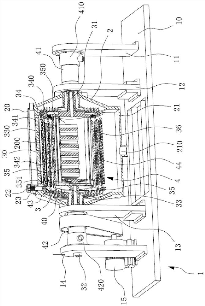 A rotary drum water cooling device