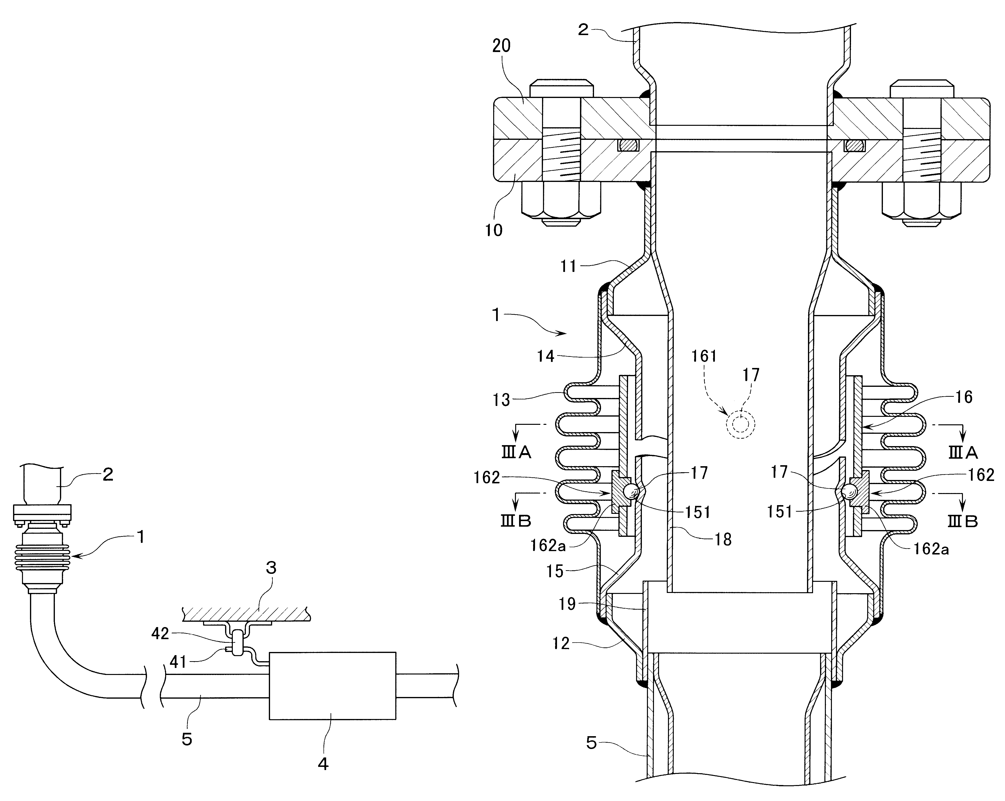 Exhaust pipe joint assembly