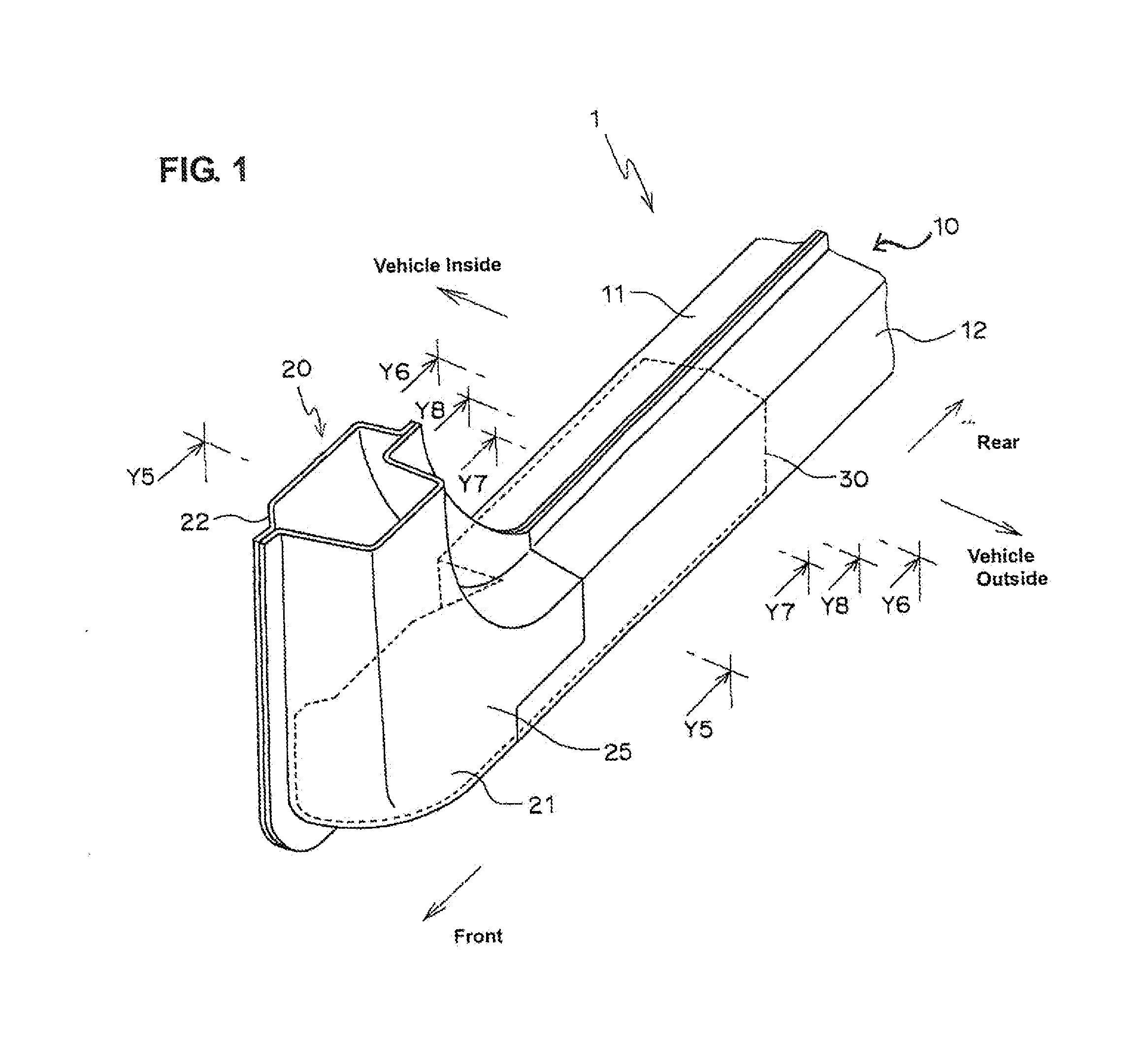 Frame structure for vehicle