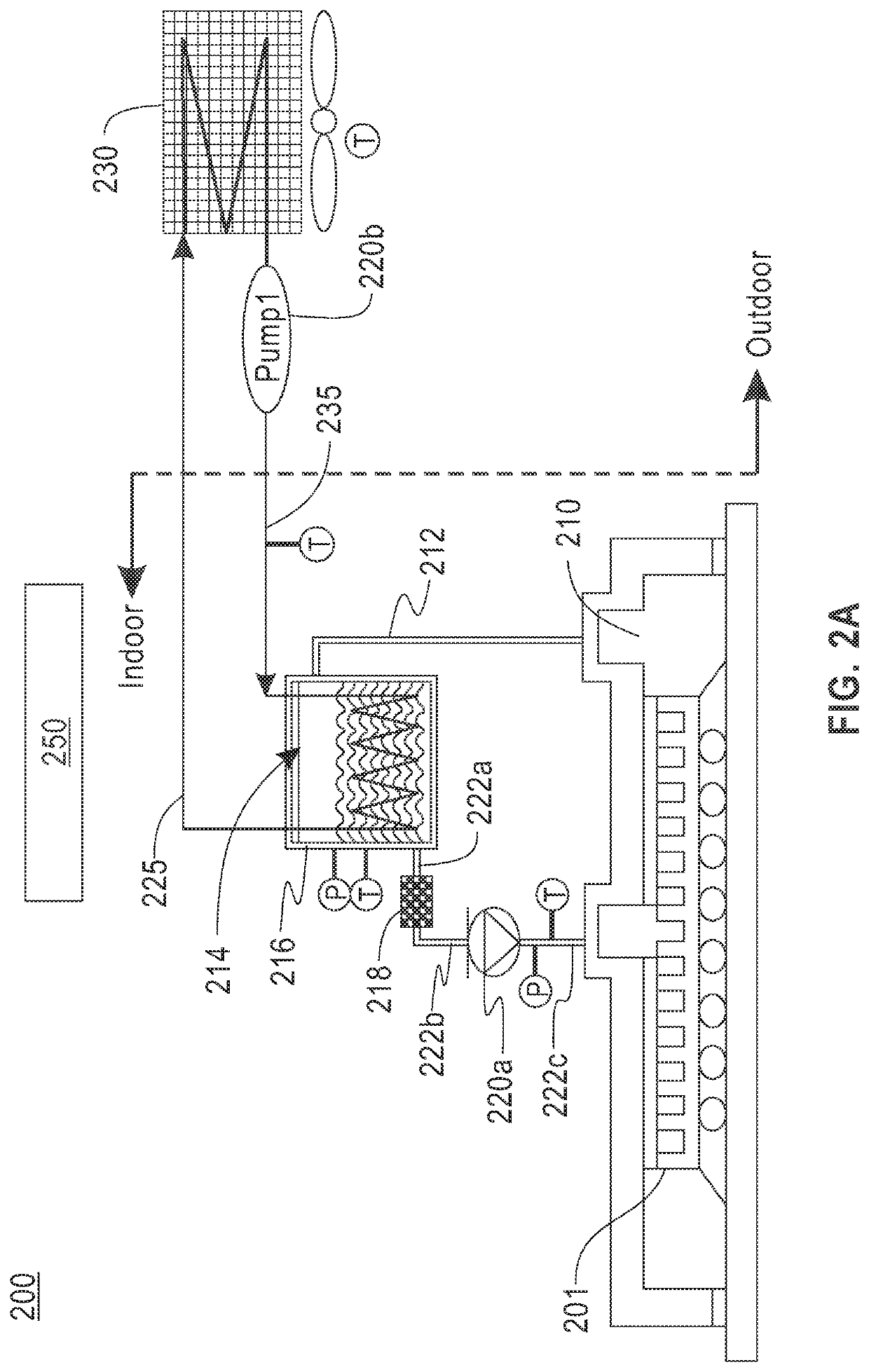 Two-phase cooling with ambient cooled condensor