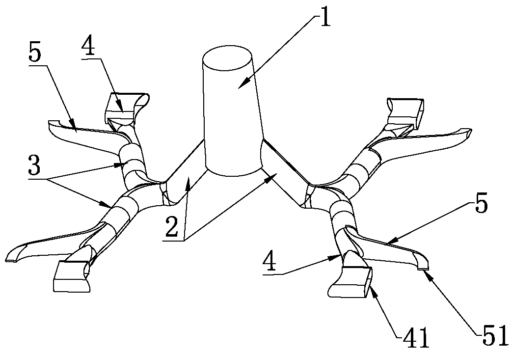 A pouring system for metal ultra-thin shell