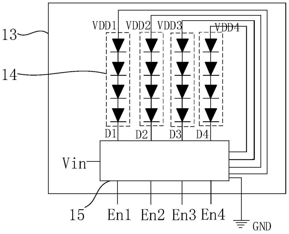 Backlight constant-current control circuit and backlight structure