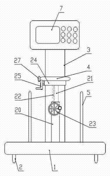 Muscle force measuring platform