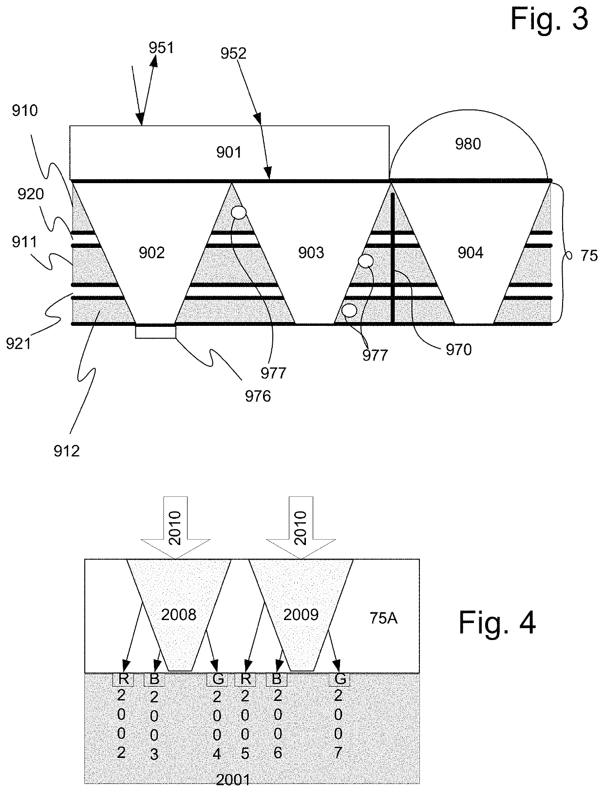 Nano-scale conical traps based splitter, combiner, and reflector, and applications utilizing same