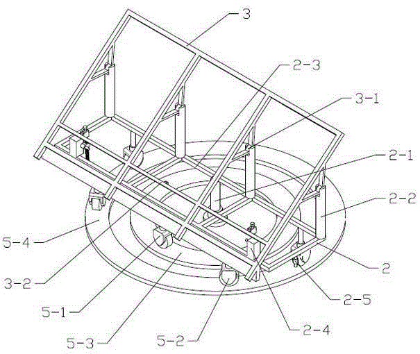 Rotation type photovoltaic panel support frame and support frame set