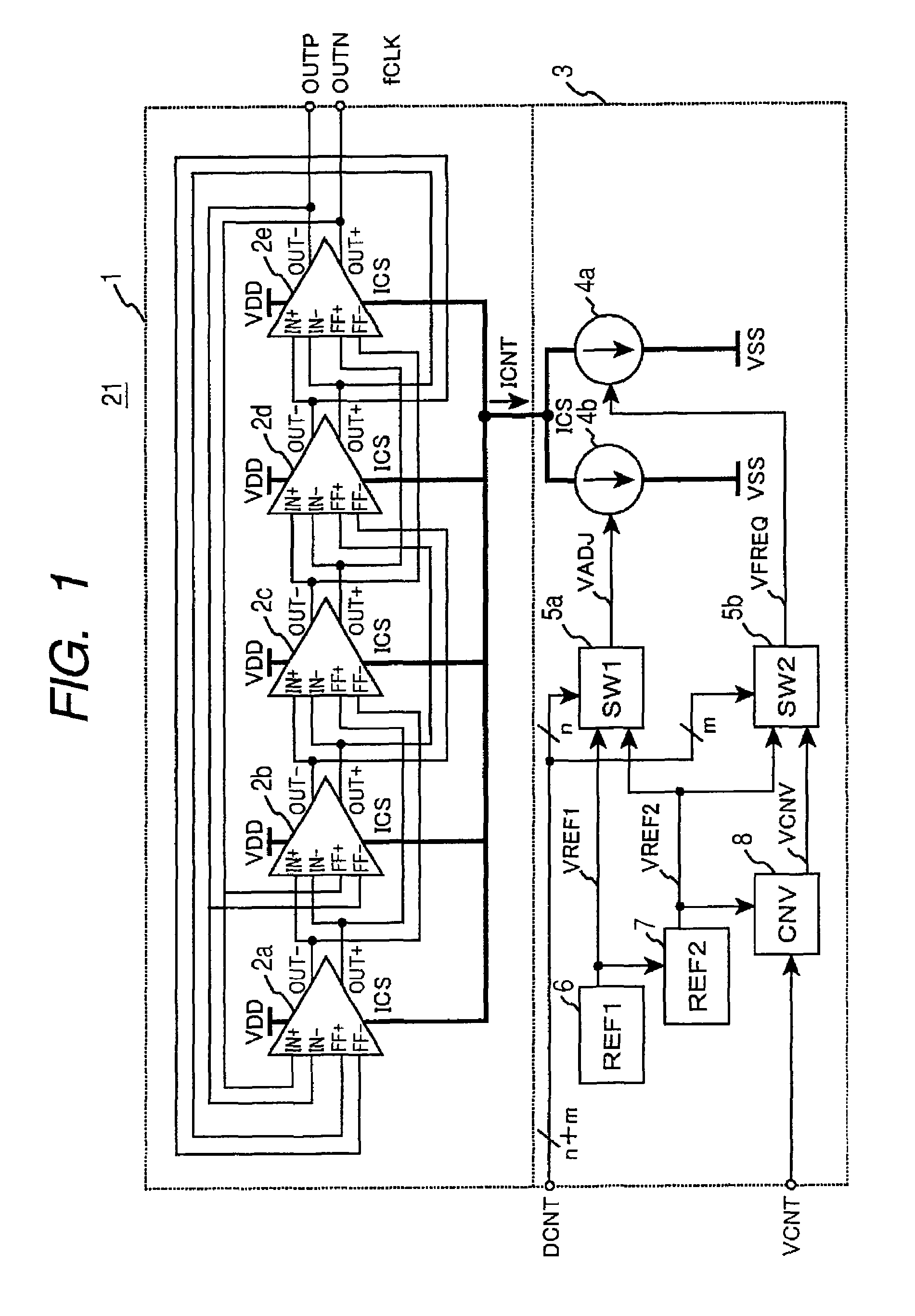 Variable frequency oscillator and communication circuit with it