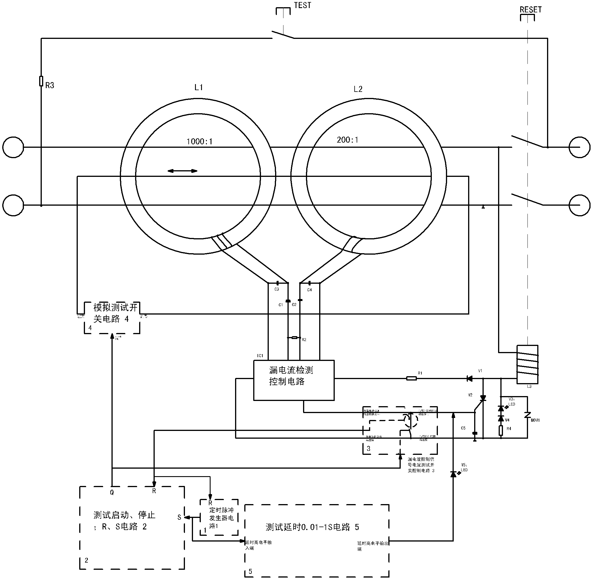 Leakage detecting protection circuit capable of periodically automatically detecting function integrity