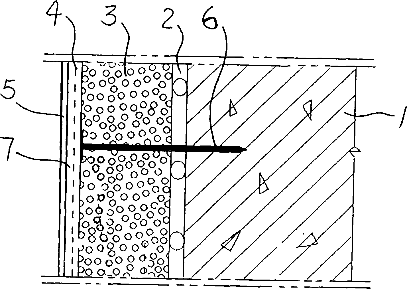 Construction method of building wall