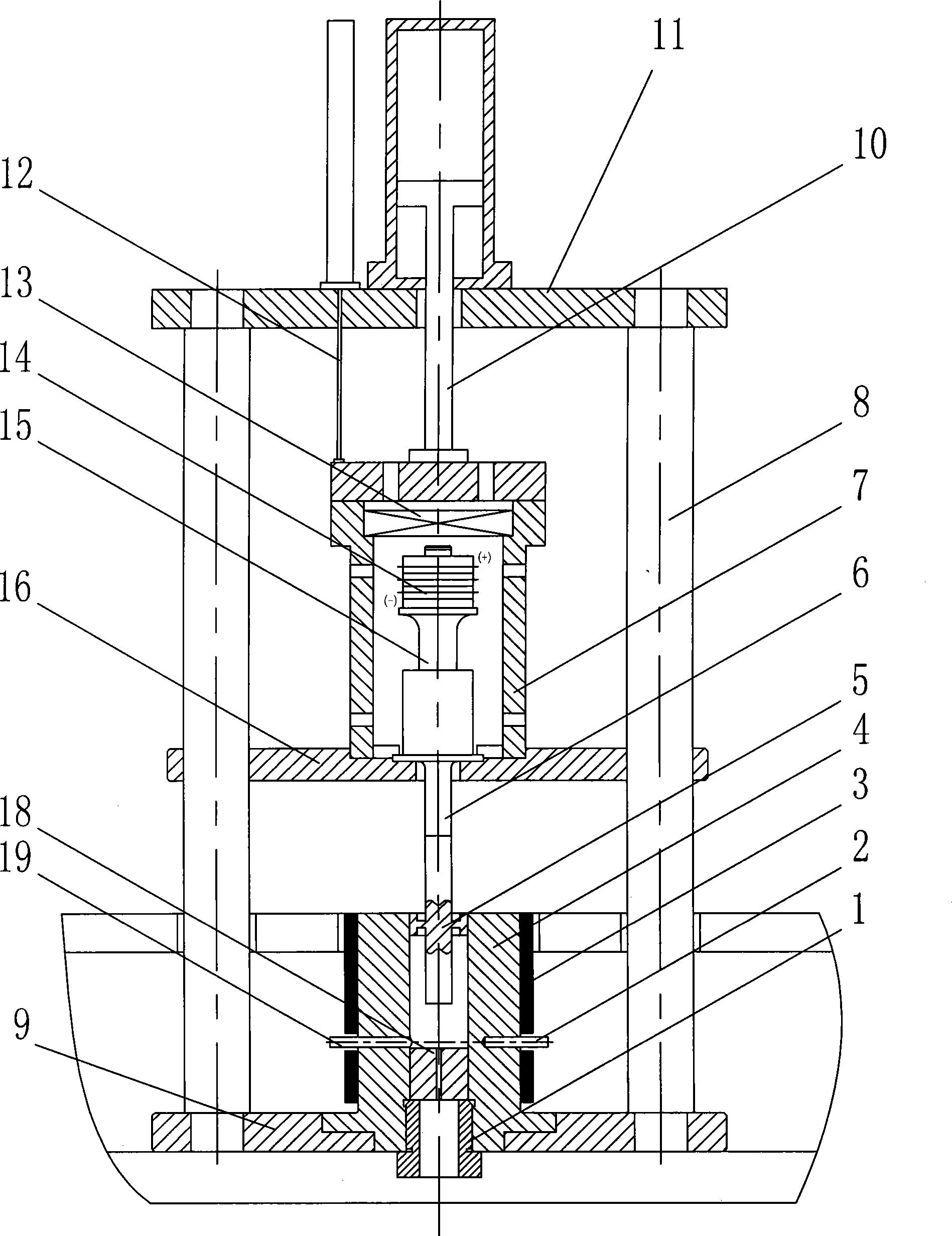 Test device for accomplishing polymer melting plasticization using superaudio vibration