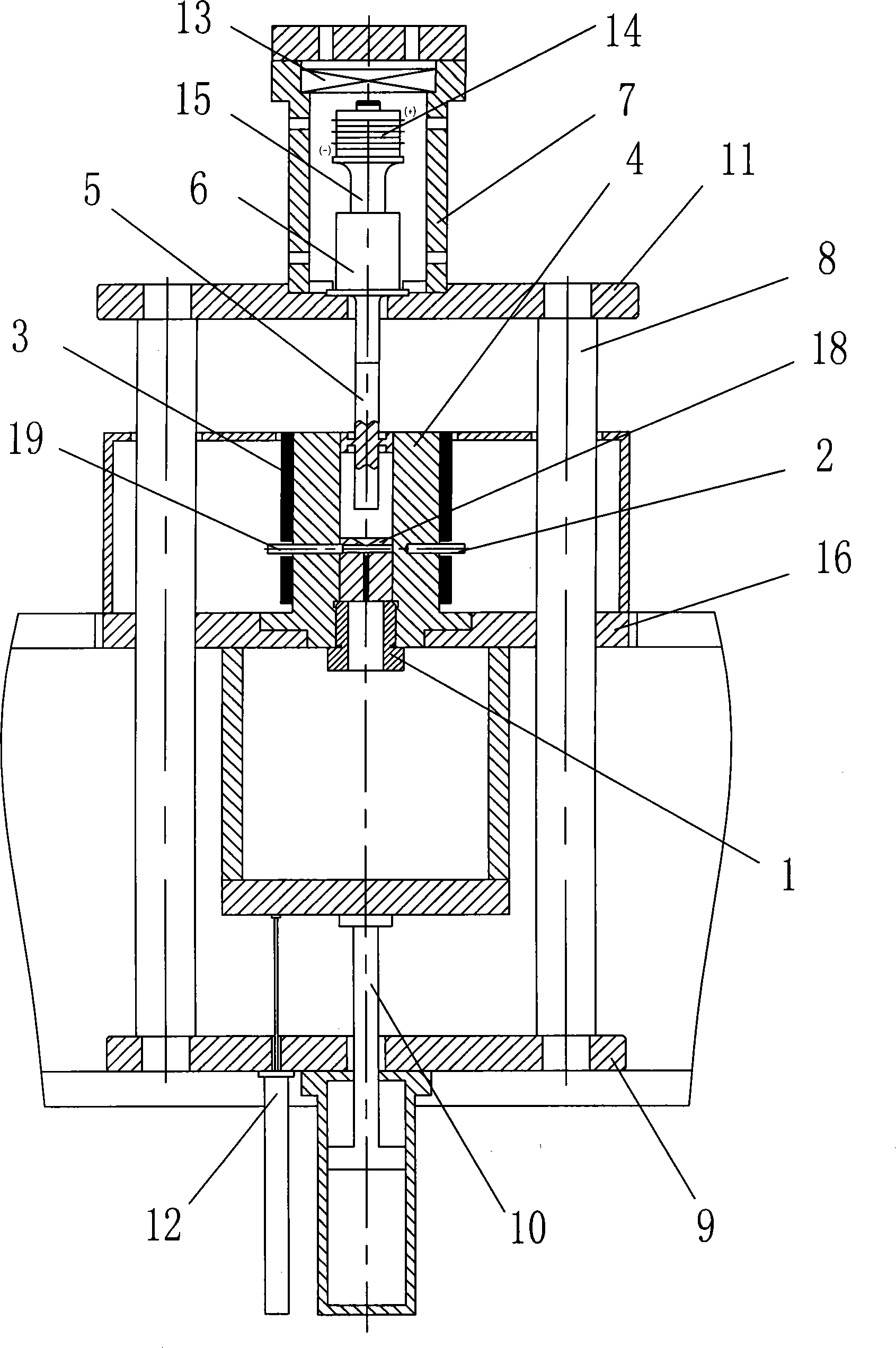 Test device for accomplishing polymer melting plasticization using superaudio vibration