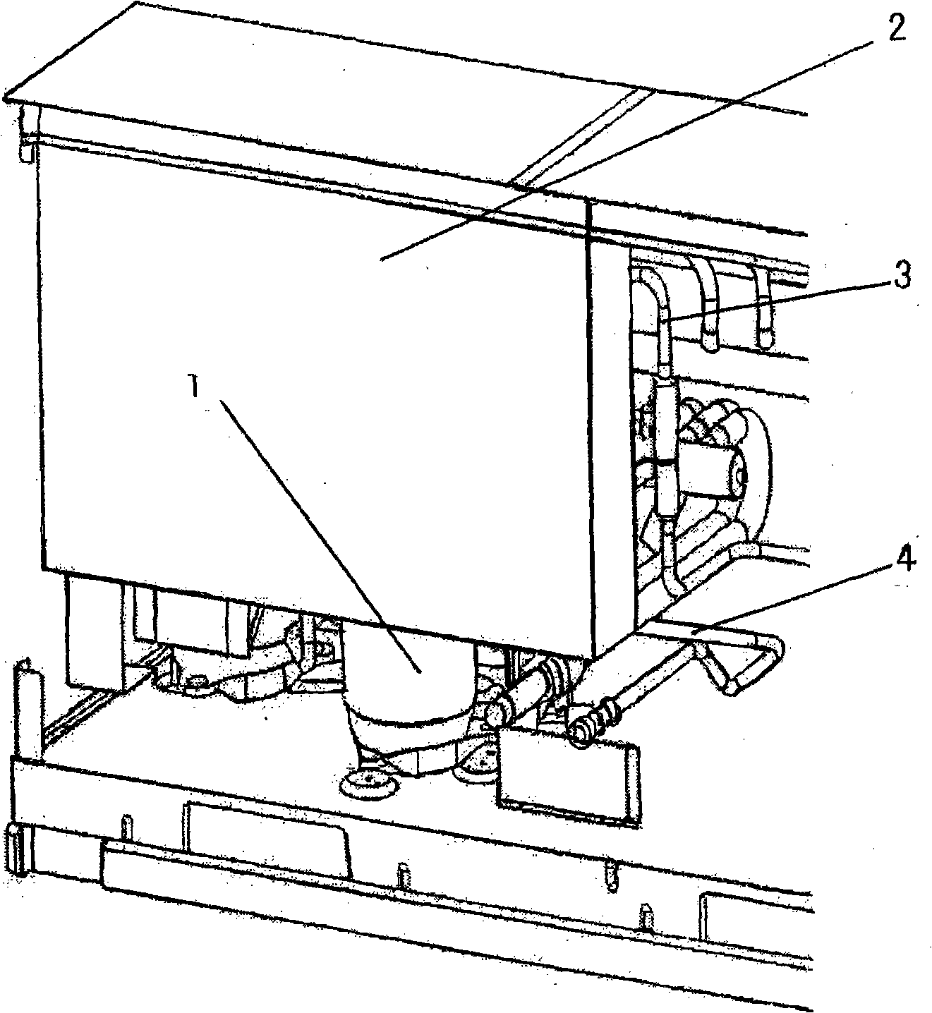 Cooling by-pass structure of electric appliance control box of frequency conversion type air conditioner outdoor unit