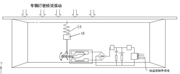 Bridge-vibration intelligent power supply system and method