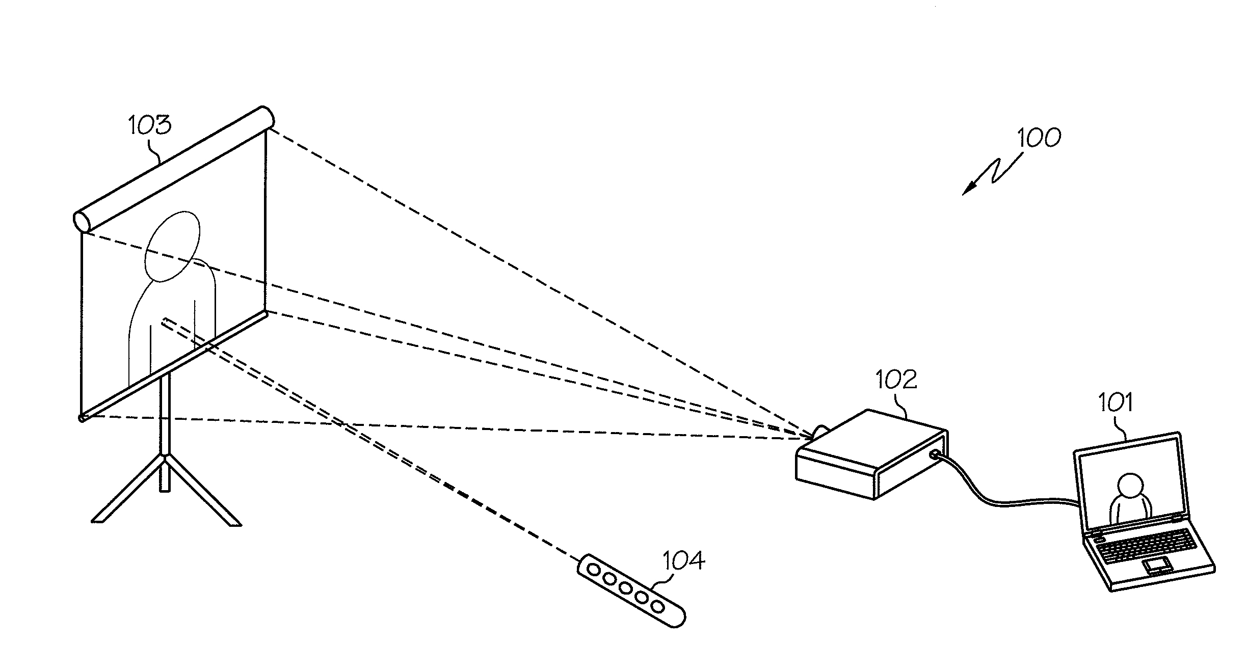 Remotely controlling computer output displayed on a screen using a single hand-held device