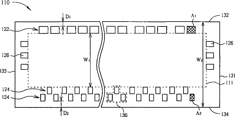 Chip with drive integrated circuit and corresponding liquid crystal display