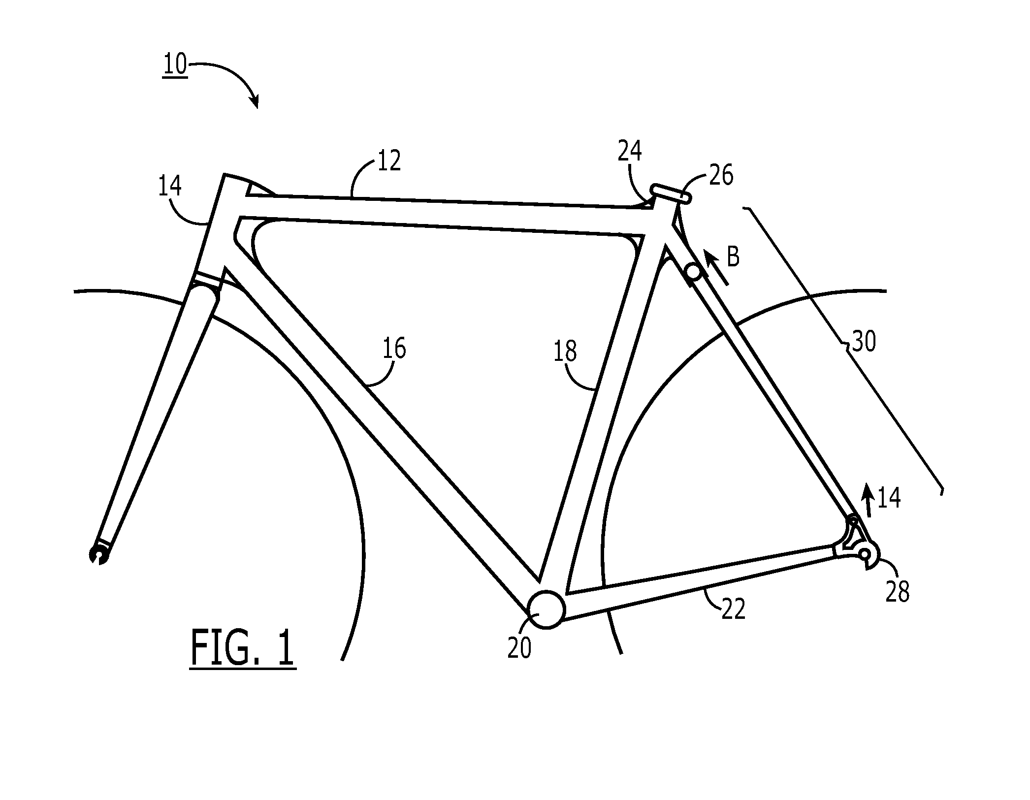 Simplified rear suspension for a bicycle or the like