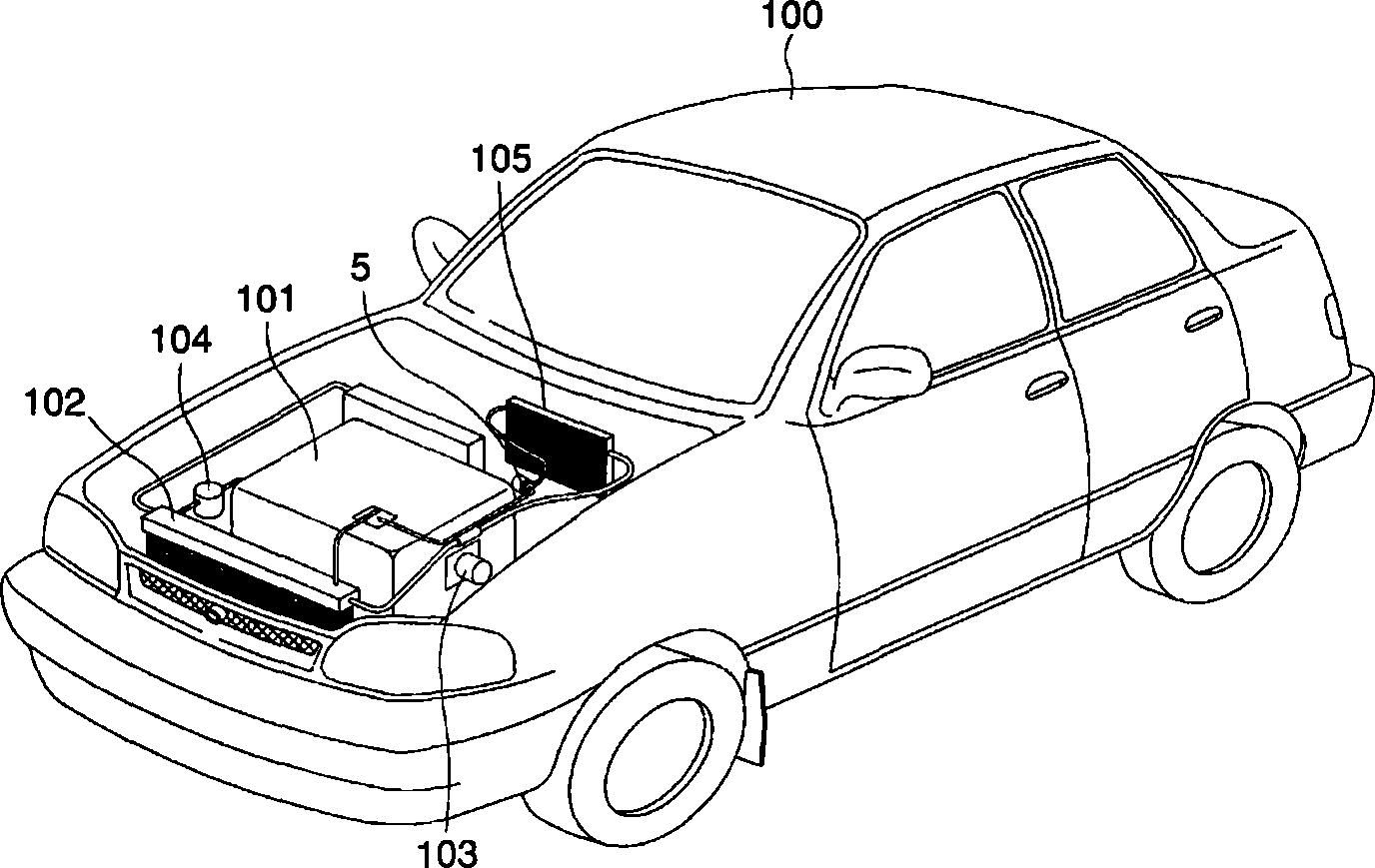 Heating device using an exhausted engine heat