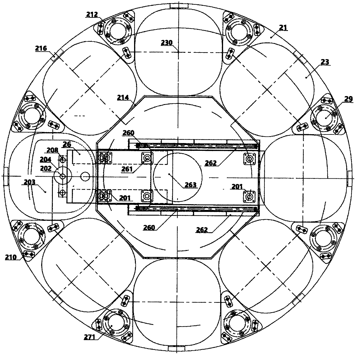 Intelligent dumping device for classified garbage